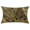 Black Gold Plant Series Waist Pillowcase Peach Skin Printed Sofa Pillowcase Home Fabric Supplies Pillowcase