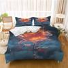 ROSE Quilt Cover, Cartoon Duvet, Skin-Friendly, Breathable, 3D Printed Comforter, Warmth Bedding