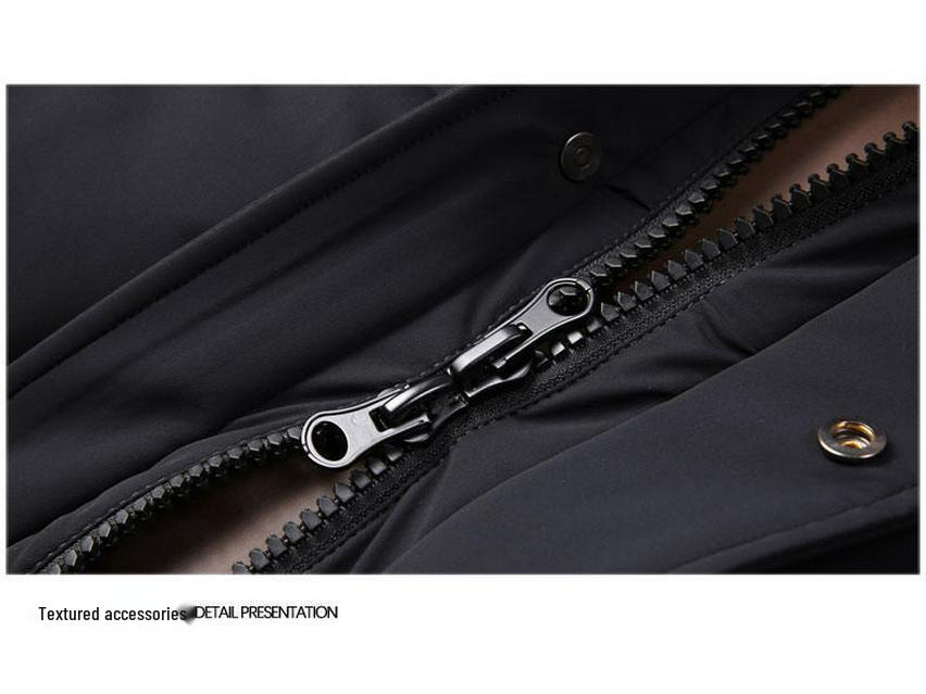 Doudoune à Capuche Mi-Longue pour Homme - Manteau d'Hiver Épais, Chaud et Décontracté