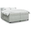 VidaXL Slatted Bed Base and Mattress Light Grey 200x200cm Velvet 3286408