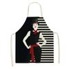 1ks Dámské grafický potisk Kuchyňské zástěry Dámské Lněný bryndák proti znečištění Bez rukávů Zástěry na čištění domácnosti Příslušenství pro domácí vaření