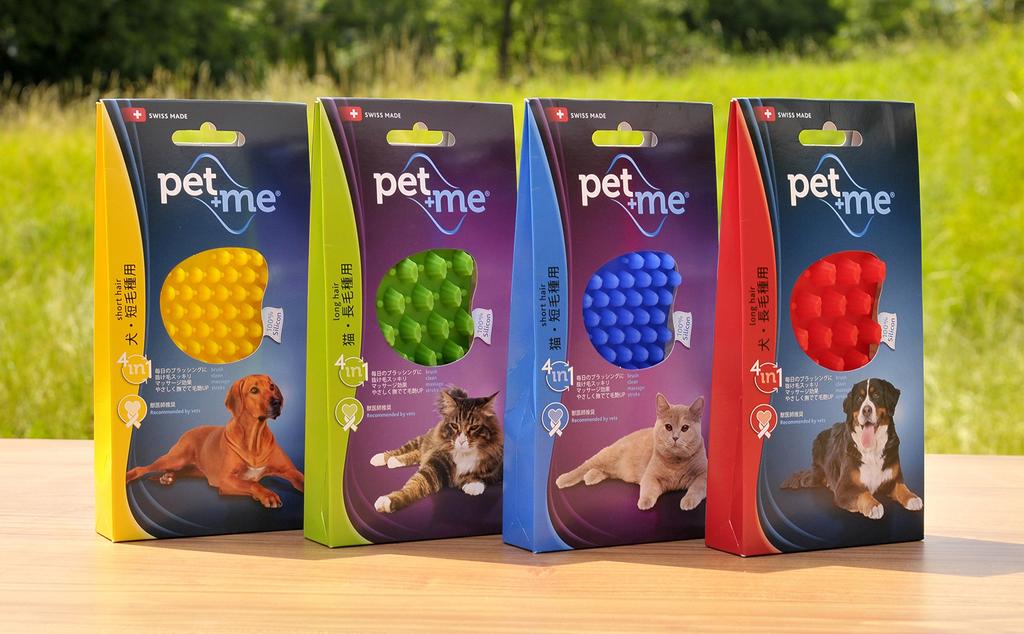 Резина для Длинношерстных Питомцев Щетка Pet+me, Мягкая, Шерсть, Зеленый,