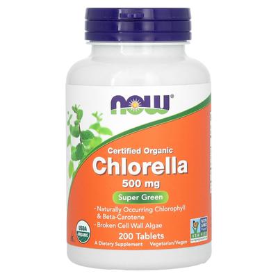 Sertifikalı Organik Chlorella, 500mg, 200 Tablet