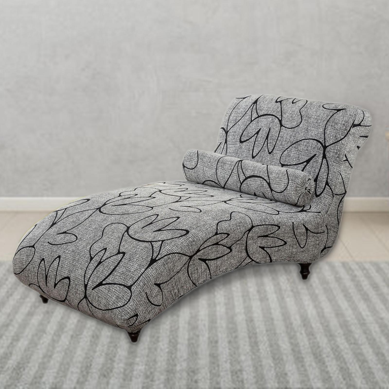 

Stretch print pattern chaise longue cover bedroom furniture protection