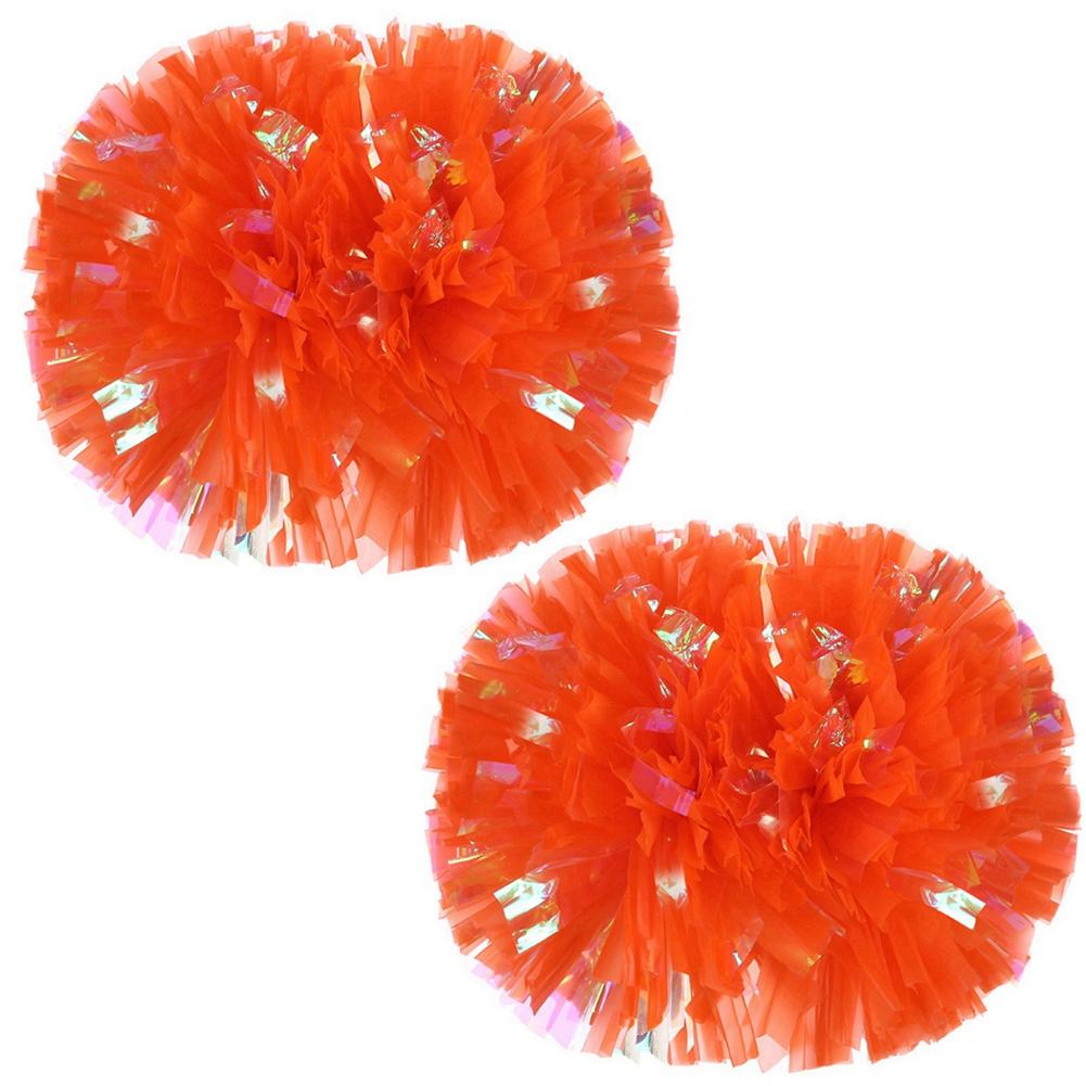 2PCS Colorful Game Pompoms DIY Cheap Cheerleading Cheering Flower Ball Finger Ring Dance Sports Match Product Club Sport Supply