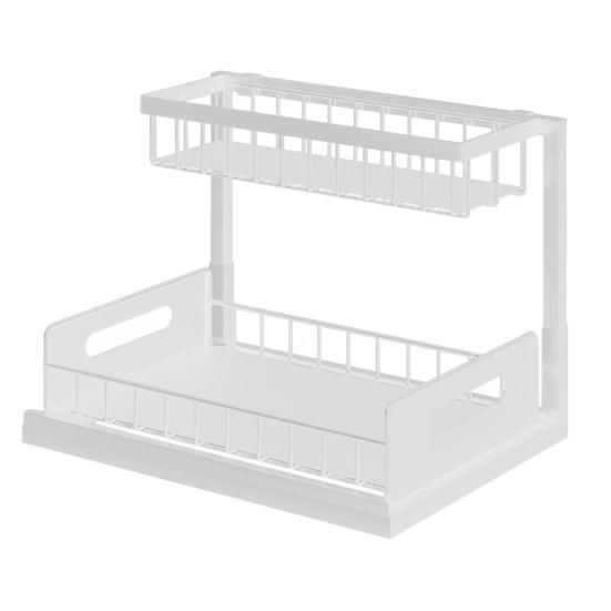 Storage Rack Seasoning Organizer Strong Load-bearing Rust-proof Pull-Out Design Kitchen Storage Shelf Spice Rack