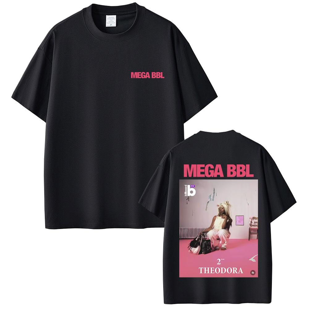 Rapper Theodora Mega Bbl Album Graphic Tshirt Men Women Hip Hop Fashion Pop Music T Shirts Unisex Casual Vintage Cotton Tshirt