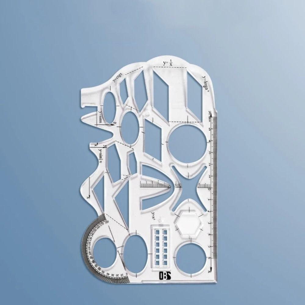 

Многофункциональная геометрическая линейка, чертежные линейки, шаблон для чертежа, математическая линейка, для студентов E