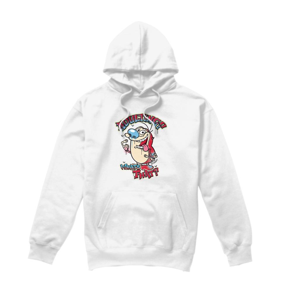 Ren & Stimpy Mens Adulting Whats That? Hoodie