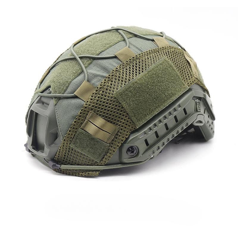 Tactical Helmet Cover Camo Cloth Cover for Airsoft Fast Helmet with Velcro, Nylon Loops & Shock Cord for Military-Without Helmet