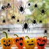 Silhouette Window Cling Halloween Spider Static Cling, Black Glass Wall Sticker, No Residue Self-Adhesive Stickers Spooky Decal, Decor for Home Store