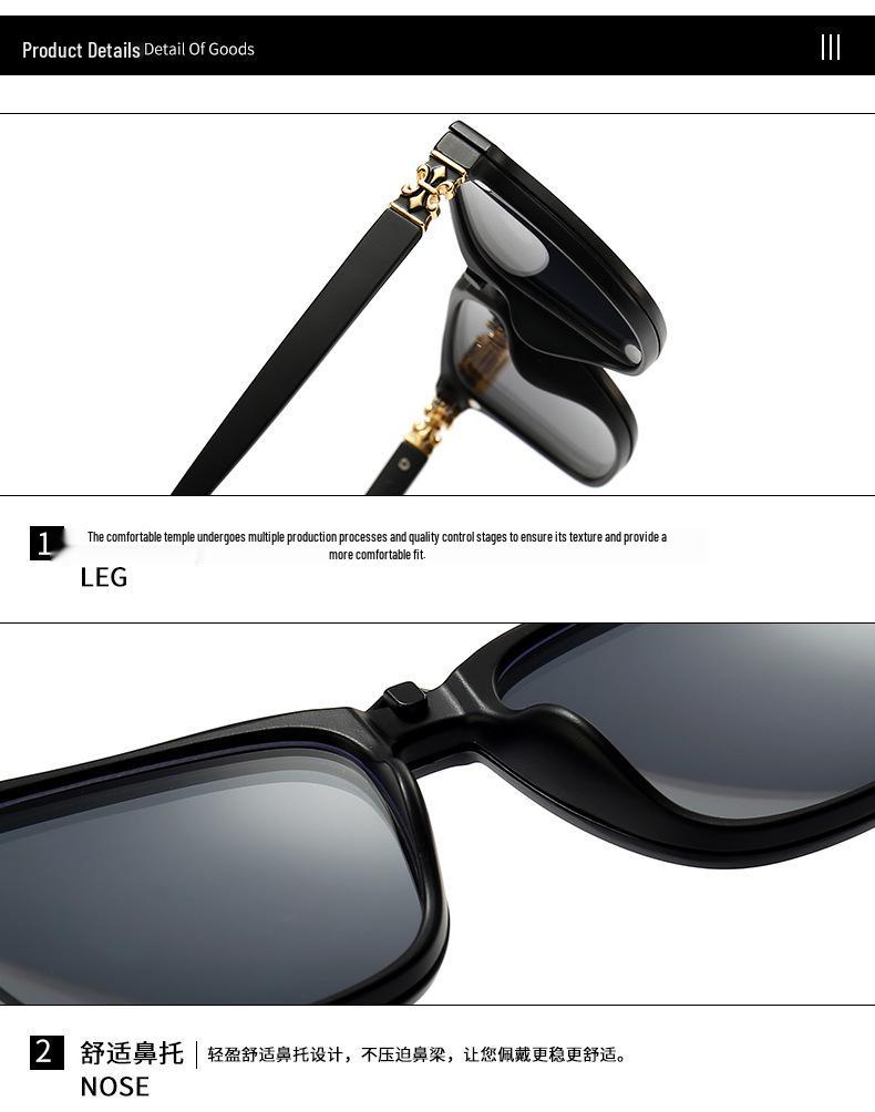 Magnetic Clip-on Polarized Night Vision Driving Sunglasses for Myopia