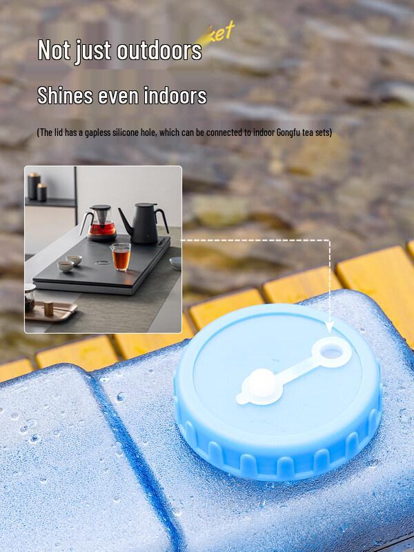 ZISIZ Outdoor Silicone Water Bucket with Faucet