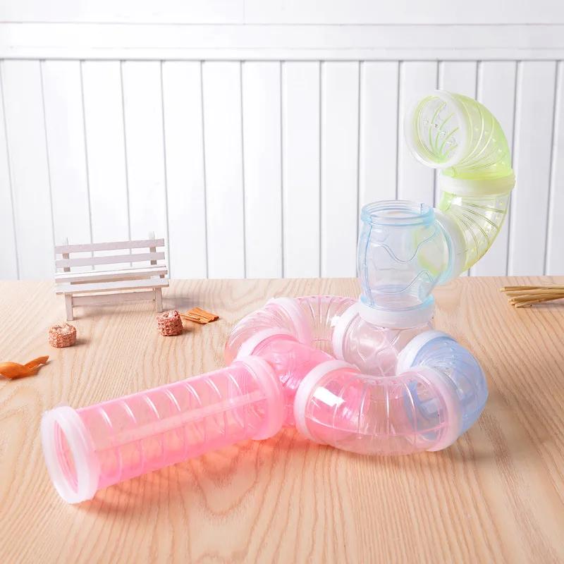 Hamster Tunnel Plastic Toy Rodent Training Channel Durable DIY Splicing Maze Tube External Pipeline for Small Animal Accessories