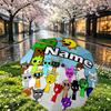 Custom Name Personalized Sprunki Game Print Umbrella, Auto Open Close, 8‑Rib Sturdy Frame, Commute Camping Hiking Use, Birthday Gift
