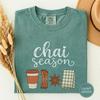 Chai Season Tee, Cinnamon and Chai Art, Spiced Drink Object Row, Chai Lover Autumn Gift, Gift for Fall Lovers, Cozy Fall Gift