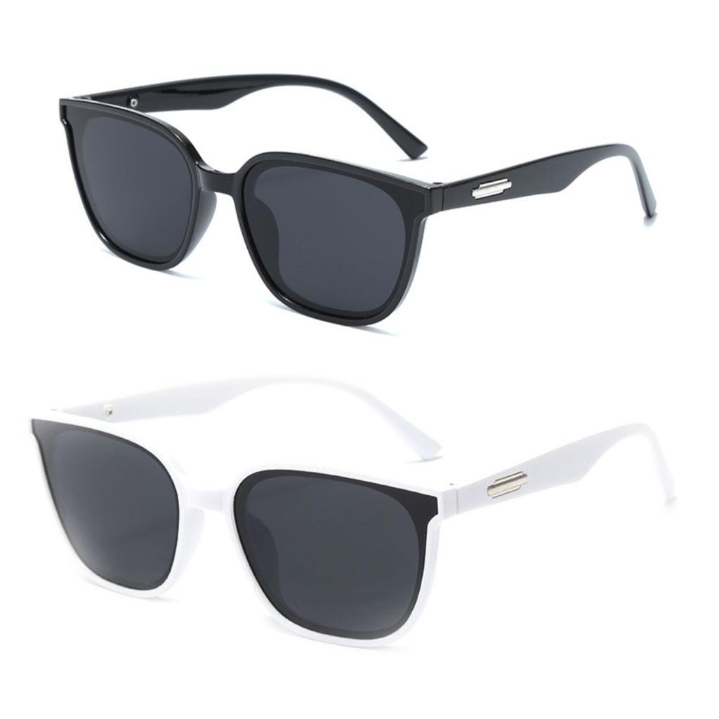 2PCS Korean Sunglasses Fashion Polarized Anti Ultraviolet Sun Glasses for Men Women Eyewear