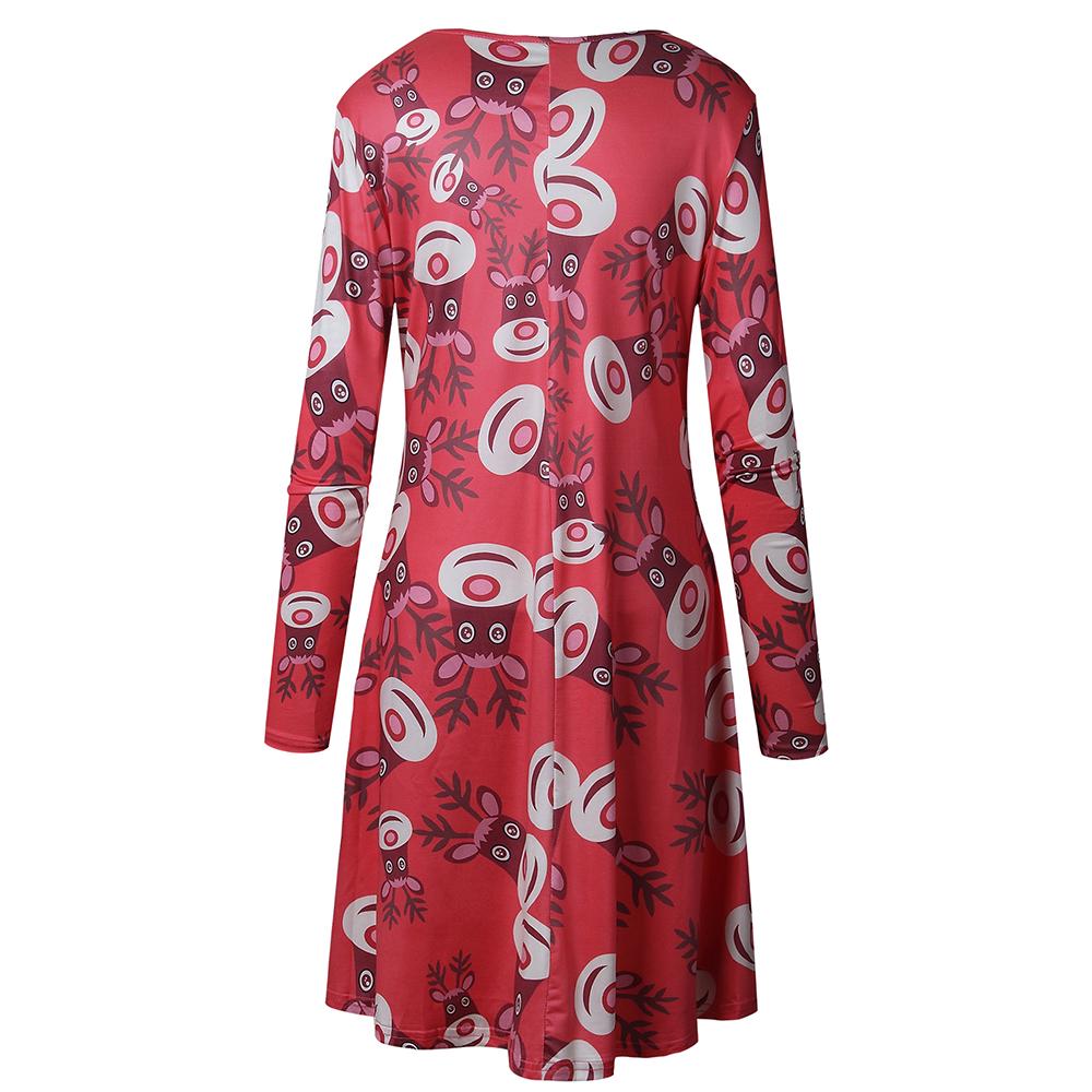 Regali di Natale Donna Moda Plus Size Babbo Natale Abito Natale Pupazzo di  Neve Cervo Stampa Party Dress acquista in modo economico — spedizione  gratuita, recensioni reali con foto — Joom