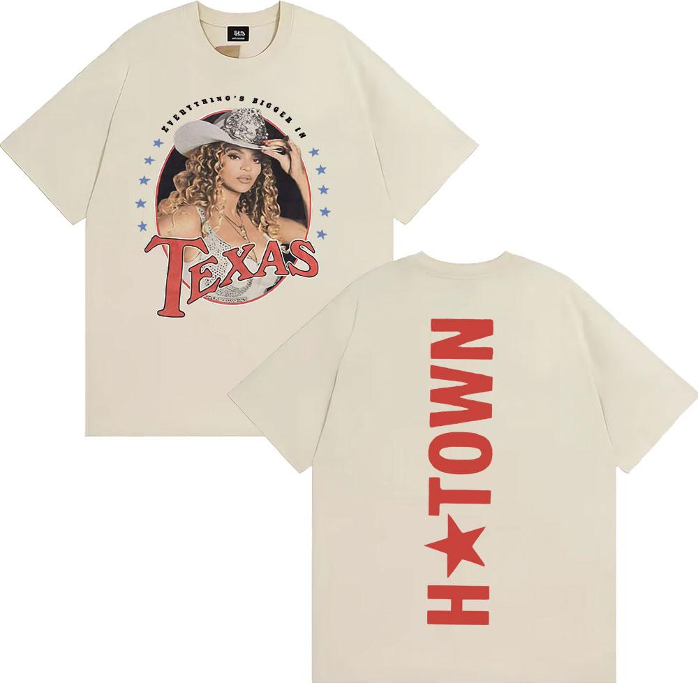 Cowboy Carter Beyonce Music Tour 2025 Graphic T-shirts Harajuku Hip Hop Retro T Shirts Men Women Summer Tops 100% Cotton T-shirt