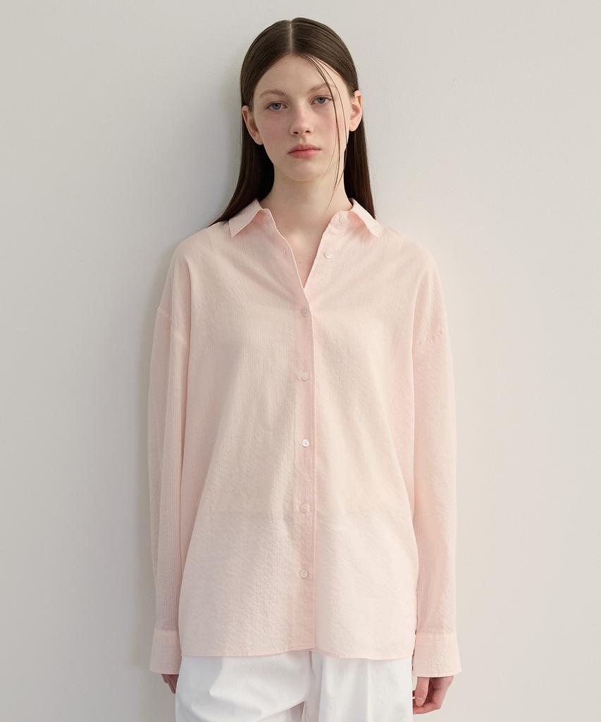 TTUDEMENT [3Colors] Sheer Stripe Shirt