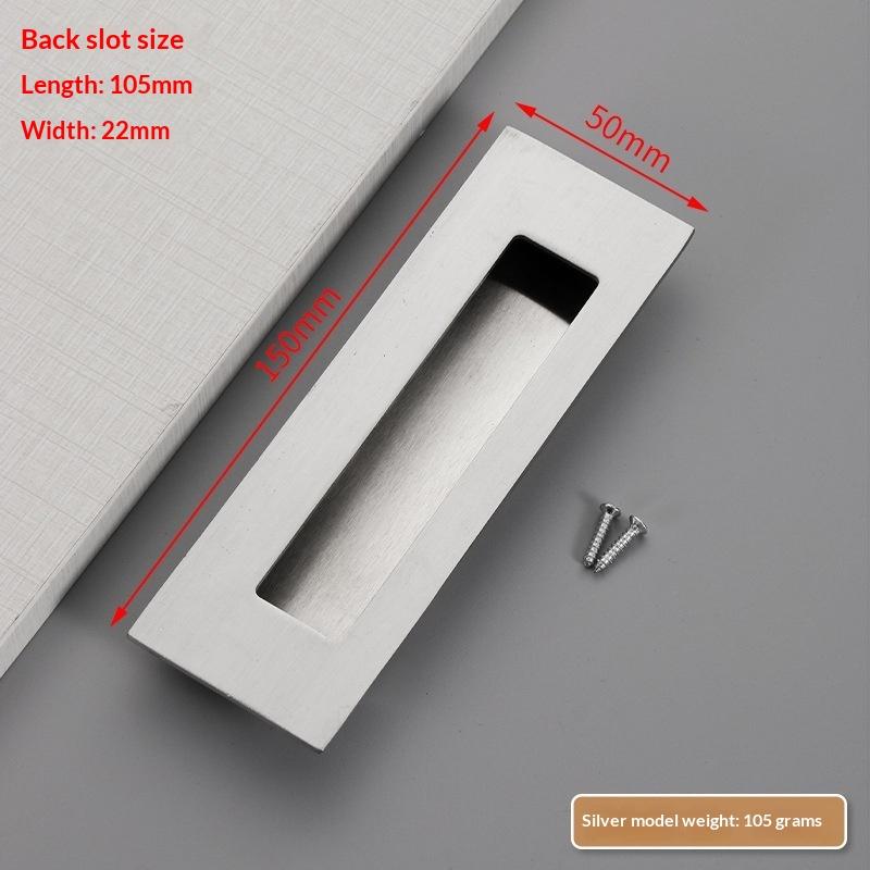 Poignée cachée en acier inoxydable Poignée de porte coulissante intégrée Poignée de tiroir de porte coulissante intégrée Poignée Noir Or Bronze