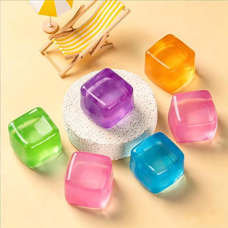 New Maltose Summer Ice Cubes Pinch Music Slow Rebound Decompression Toy Needoh Vent Toy *5pcs
