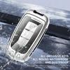 Car Interior Accessories Metal Leather Car Key Cover Flip Key Zinc Alloy Car Remote Key Bag for Hyundai