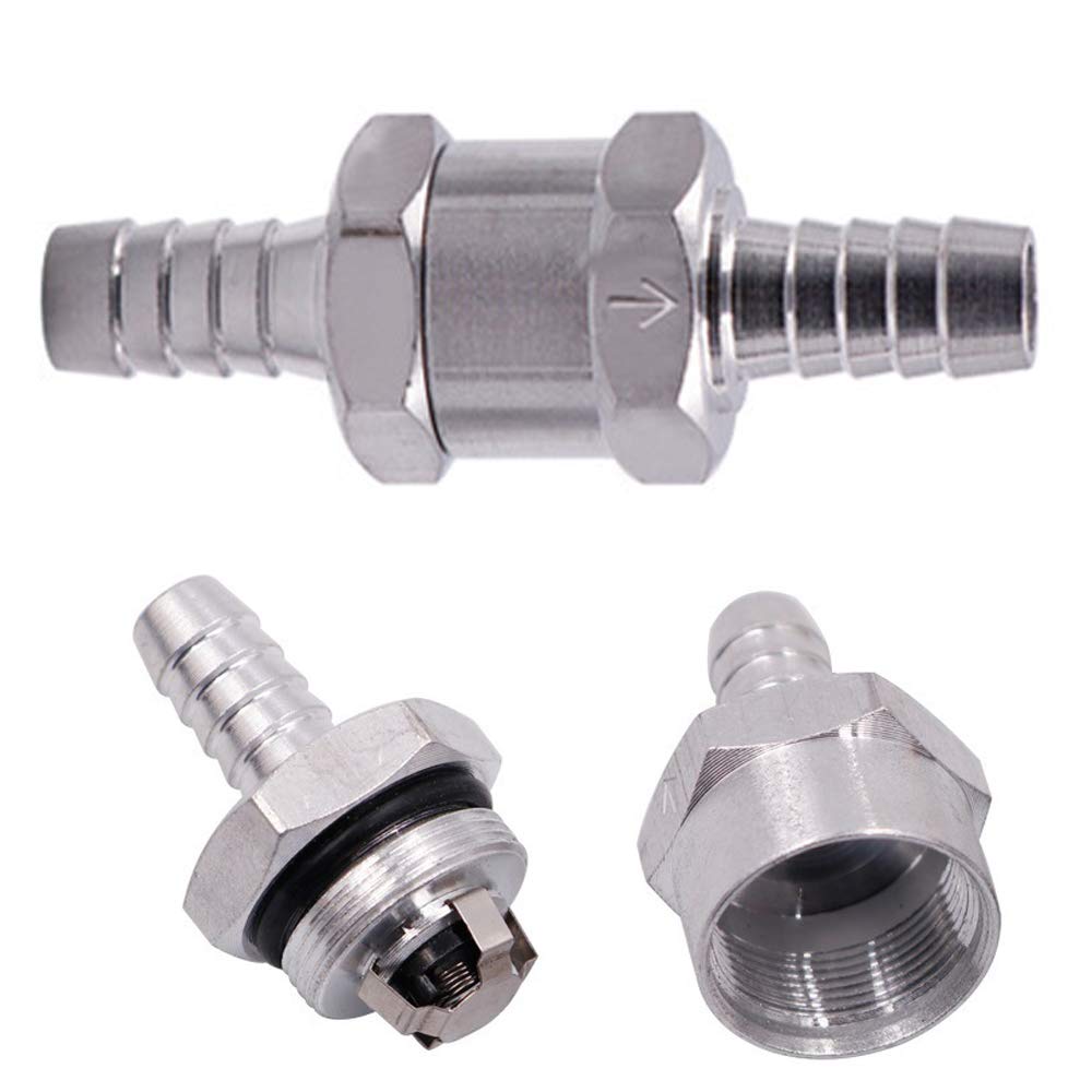 Bestgle Fuel Non Return 0.4 inch (10 mm) 2 Pcs One Way Valve Air
