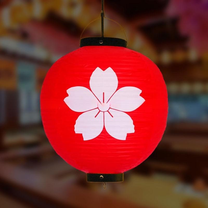 Red/Beige 30cm PVC Waterproof Japanese Lantern Korean Ramen Sashimi Izakaya Cuisine Shop Restaurant Decor Traditional Lantern