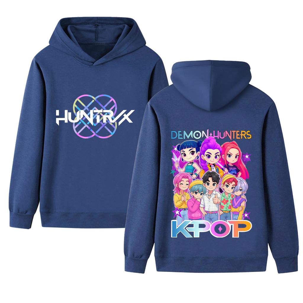 B1201-2 Kids Boys Girls Kpop Rumi Zoey Mira Sajaboys Double-sided Print Long Sleeves Hoodie