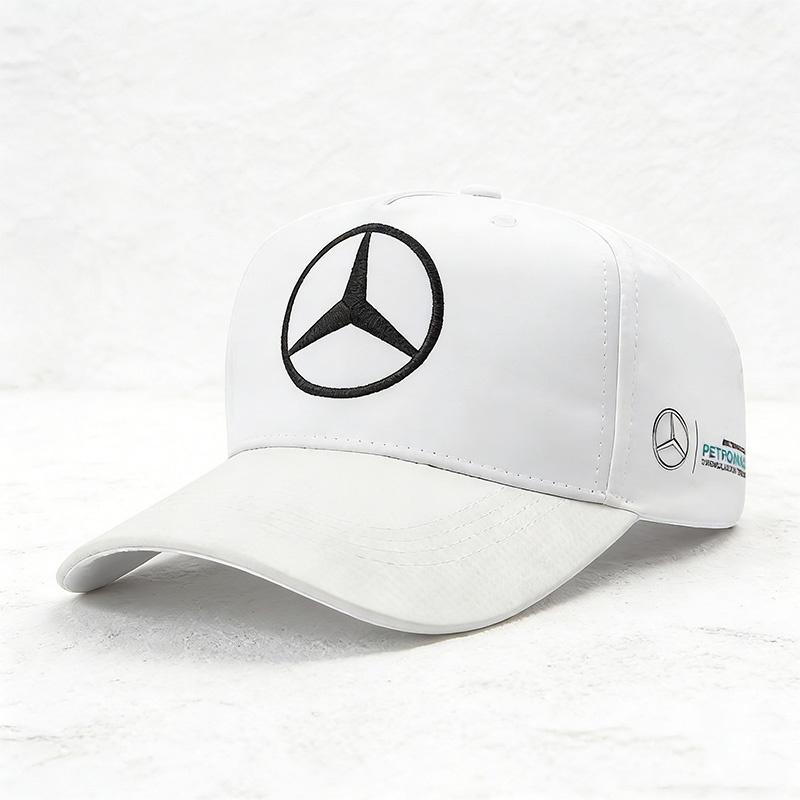 D8Embroidery For Mercedes Benz AMG Motorcycle Street Run Baseball Hat Racing Team Outdoor Sports Hardtop Duck Tongue Hat Sunshade