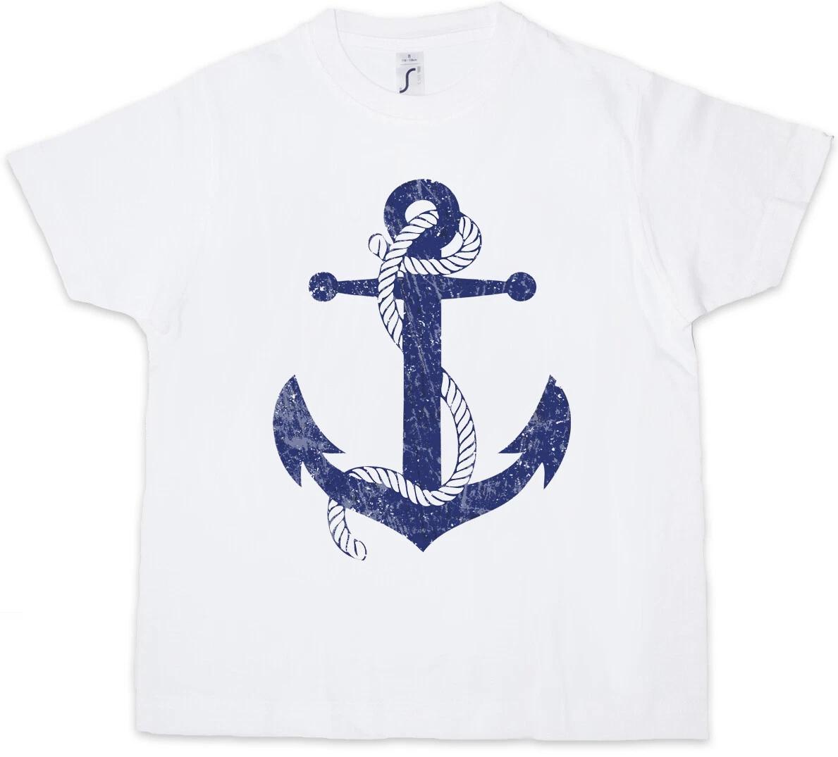 OLD SCHOOL ANCHOR LOGO I Kids Boys kids boys T-Shirt Anchor Sailor Tattoo Nautical 160