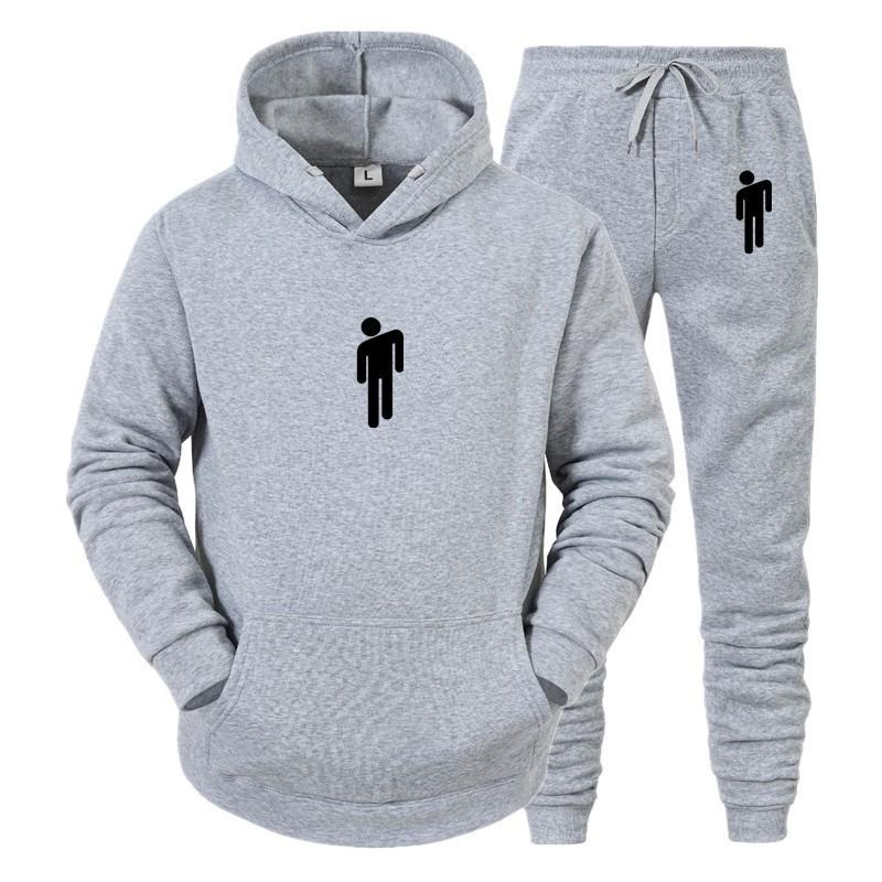 Hot Search Men's Women's Loose Hoodie Set Printed Couple Fashion