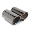 Tubos de Punta de Escape - Para BMW E90 E92 Serie 3 325 328i 2006-2010 - 1 Par Acero Inoxidable Negro Titanio