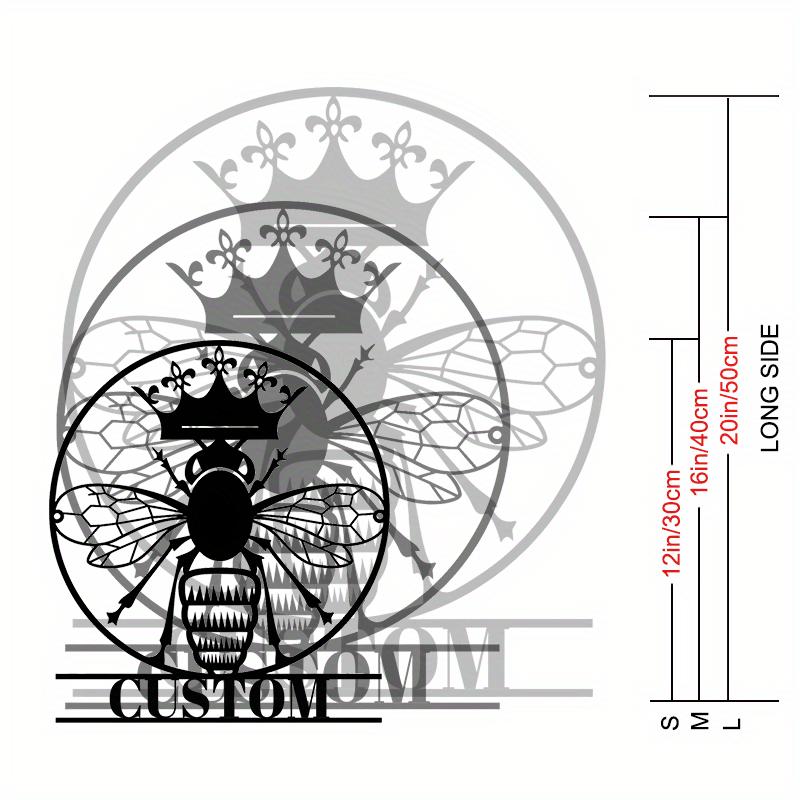 Custom Queen Bee Metal Wall Art for Beekeepers, Bee Lovers & Home Decor, Outdoor Hanging Sign, Gift