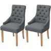 Day and Night - Day and Night Dining Chairs 2 Units Dark Gray Fabric