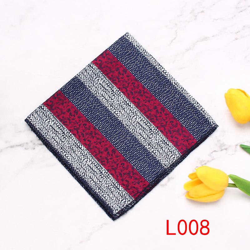 Rael Pocket Towel Striped Plaid Suit Accessories Square Towel Men'S Shirt Pocket Towel Business Banquet Square Towel