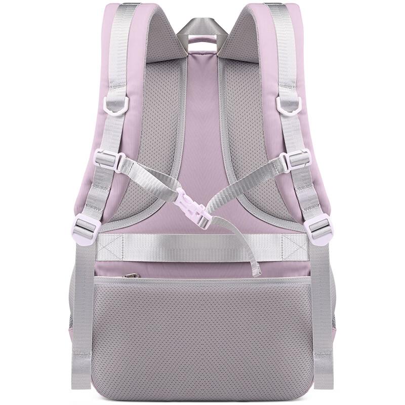 Edison Backpack, with Spine Protection, Lightweight, Reflective, Water-Resistant, Large Capacity, Travel Backpack 2486-5, Light Purple