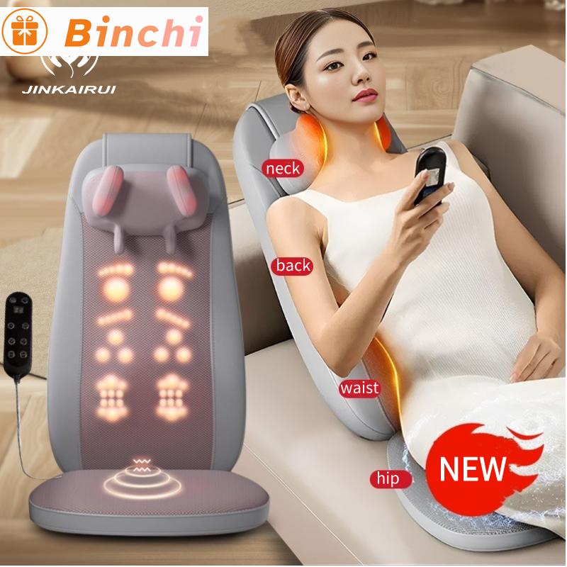 Shiatsu Volledige Lichaamsmassager met Verwarmingsmassage Stoelkussen Kneed voor Nek Rug Schouder Massagekussen Zitting Thuis Kantoor Gebruik Cadeau