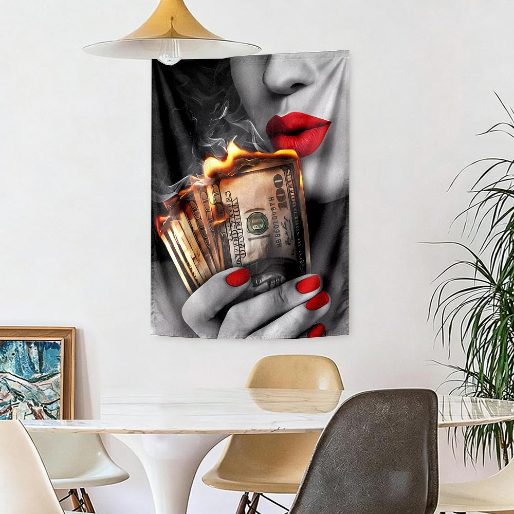 Lips Wall Decor Tapestry Art For Pet Memorial Birthdaywedding Party Backdrop Family Gift
