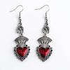 New Dark Vintage Gothic Collection Earrings Sacred Heart Goth Halloween Earrings for Women Red Oil Drop Gothic Punk Accessories