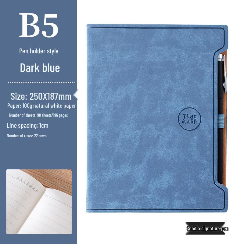 A5 Hardcover Notebook with Pen Loop, 2025 Diary, B5 Notebook, and A6 Pocket Notebook - High-Value Business Set