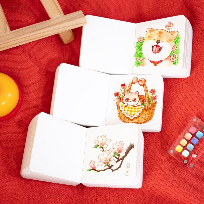 Libro da Colorare Spesso Feile Bird per Bambini con Linee ad Acquerello e Matite Colorate per Alleviare lo Stress