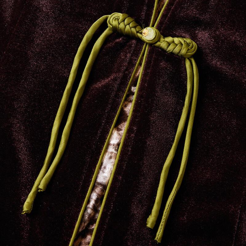 Elegant New Chinese Style Velvet Mother-of-the-Bride Dress