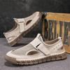 Fashion New Style Man Outdoor Sandals Soft Men's Summer Shoes Leisure Sports Hollow Beach Shoes Handmade Mesh Sandaly Wading Aqua Shoes