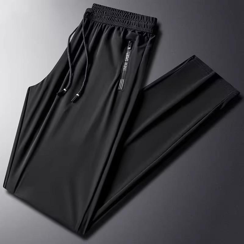 

Мужские быстросохнущие брюки Ice Silk большого размера: Прохладные, тонкие летние брюки для строителей и фермеров. 5XL [175-200 lbs]