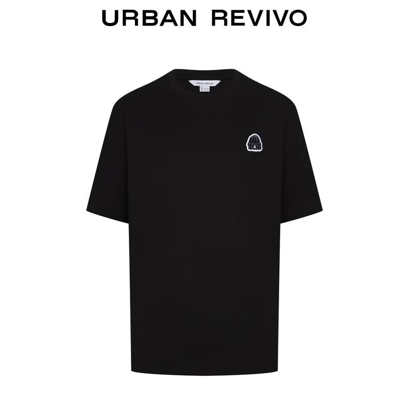 UR Men's 2025 Autumn Embroidered Loose Short Sleeve T-Shirt