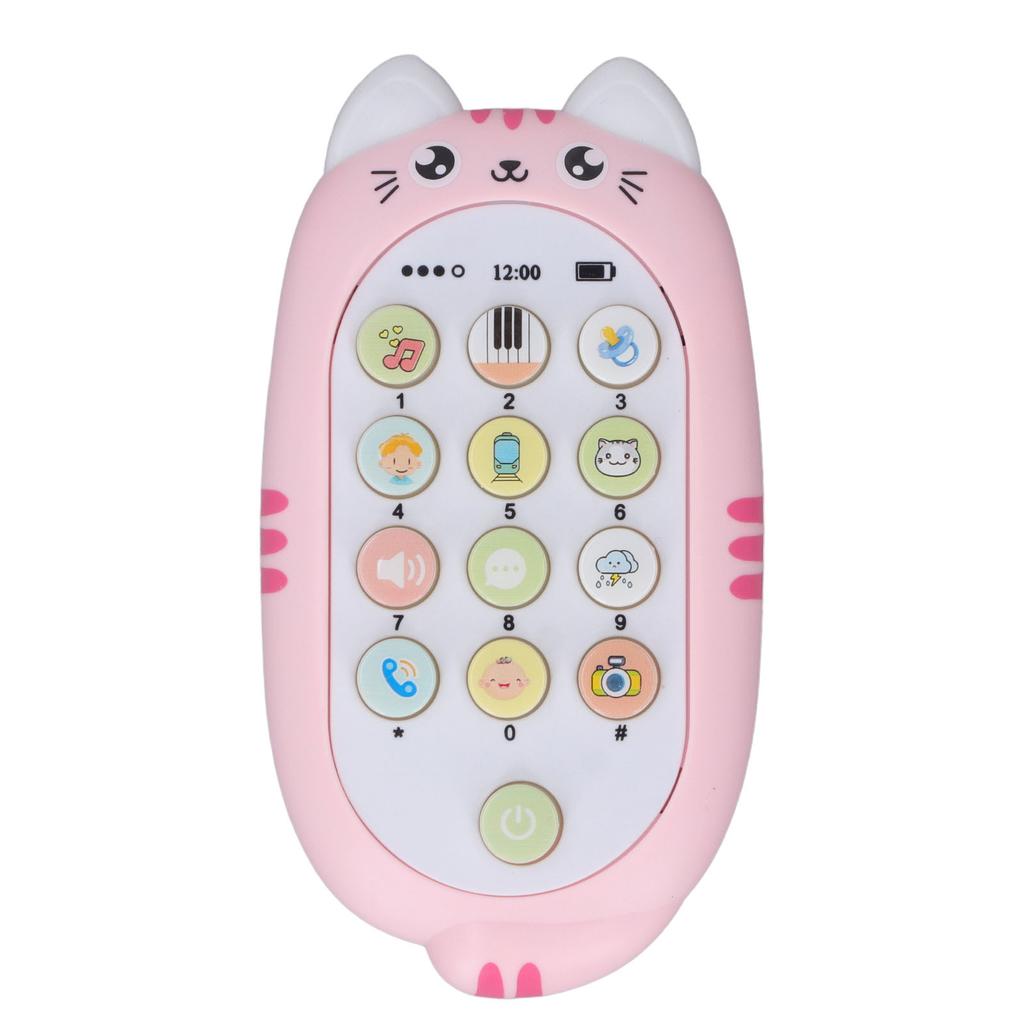 צעצוע טלפון סלולרי לתינוק טלפון נשכן עם שירים אפקט מוזיקלי מרובה אורות למתנות לילדה בת שנה בנים ורוד