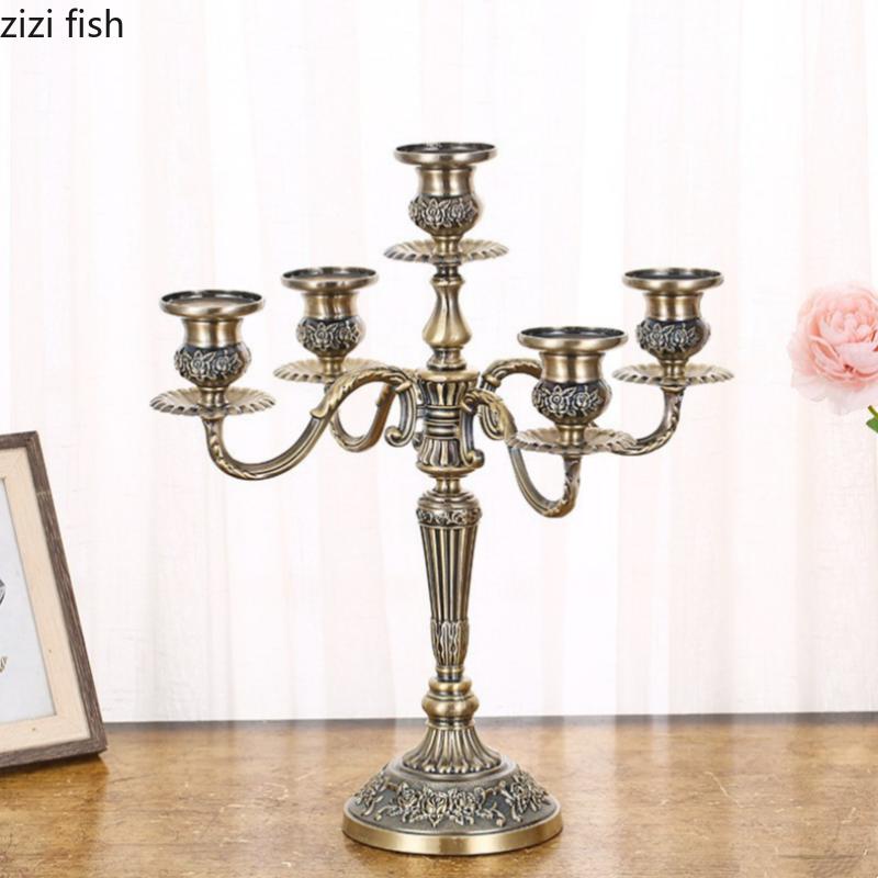 Metal Candle Holders Candlestick Holder Wedding Decorations Romantic Candlelight Dinner Candle Stand Home Decoration Accessorie