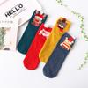 4 Pairs New Winter Cute Christmas Socks Three-dimensional Cartoon Decorative Cotton Middle Tube Socks Christmas Gift Socks Woman